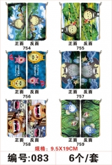 6 PCS/SET 19CM My Neighbor Totoro Cartoon Pattern Single Layer Nylon Waterproof Anime Pencil Bag