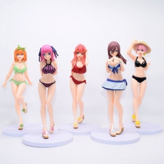 19CM The Quintessential Quintuplets Cartoon Character Collection Model Toy Anime PVC Figure（Color Box）5pcs/set