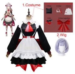 Genshin Impact Noelle Game Cosplay Cartoon Dress Clothes Wig Anime Costume Set