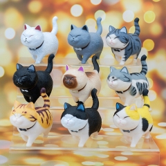 9CM 9PCS/SET Animal Cute Car PVC Anime Figure Toy (Opp Bag)