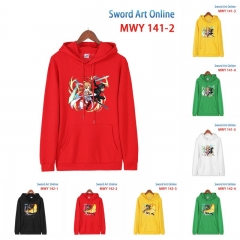2 Styles 6 colors Sword Art Online | SAO Pure Cotton Hooded Anime Long Hoodie