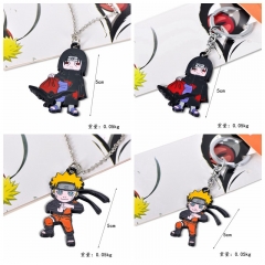 8 Styles Naruto Cosplay Anime Alloy Keychain Necklace