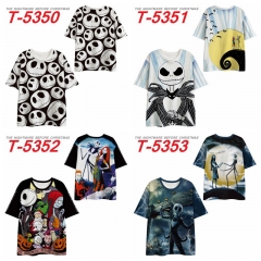 5 Styles The Nightmare Before Christmas Cosplay 3D Digital Print Anime T-shirt