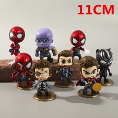 8PCS/SET 11CM Marvel's The Avengers Thanos Spider Man Anime Figure Toy (Opp Bag)