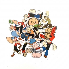 18pcs/set Popeye Different Cartoon Cute Wholesale Anime Stickers Set