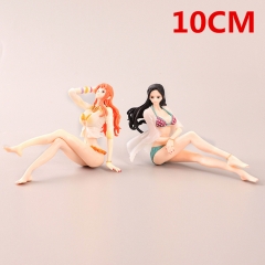10CM 2 Swimsuit Styles One Piece Robin/Nami PVC Anime Figure Toy (Opp Bag)