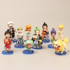 10PCS/SET Kazunokuni One Piece PVC Anime Figure Toy (Opp Bag)