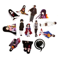 13pcs/set Jigoku Shoujo Different Cartoon Cute Wholesale Anime Stickers Set