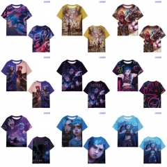 10 Styles Arcane: League of Legends Color Printing Cosplay Anime T-shirt