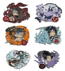 8 Styles Naruto Cartoon Alloy Pin Anime Brooch