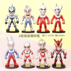 8PCS/Set Ultraman Cartoon Character Model Toy Anime PVC Figure Doll 11~12cm