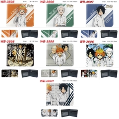 7 Styles The Promised Neverland Cosplay Decoration Cartoon Character Anime PU Wallet Purse