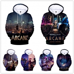6 Styles Arcane: League of Legends Jinx Anime 3D Print Casual Hooded Hoodie For Kids And Adult