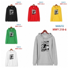 3 Styles 6 Colors Naruto Pure Cotton Hooded Anime Long Hoodie