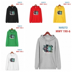7 Styles 6 Colors Naruto Pure Cotton Hooded Anime Long Hoodie