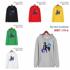 7 Styles 6 Colors My Hero Academia Pure Cotton Hooded Anime Long Hoodie