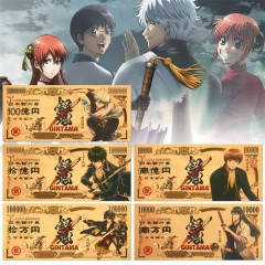 8 Styles Gintama Anime Paper Crafts Souvenir Coin Banknotes