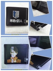 2 Styles Attack on Titan/Shingeki No Kyojin Cartoon Pattern Anime PU Wallet Purse