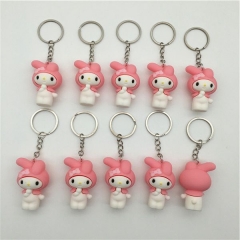 5cm My Melody Cute Plastic Anime Figure Keychain Pendant (10pcs/set)