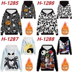 5 Styles The Nightmare Before Christmas Thickened Cashmere Anime Hooded Hoodie