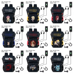 9 Styles Fairy Tail Anime Cosplay Cartoon Canvas Colorful Backpack Bag