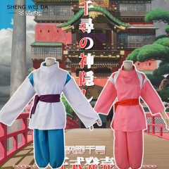 2 Style Spirited Away Cartoon Cosplay Coat Pant Shirt Anime Costume Set