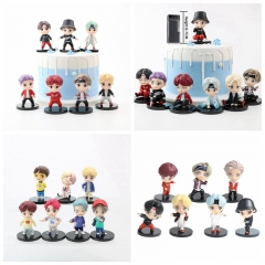 7PCS/Set 5 Styles BTS Character Collection Model Toy Anime PVC Figure