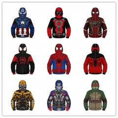 11 Style Iron Man Cartoon For Children Anime Hooded Hoodie
