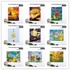 10 Styles Pokemon Cosplay Decoration Cartoon Anime Photo Frame Moulding Wood Picture