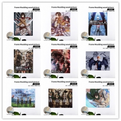 10 Styles Attack on Titan Cosplay Decoration Cartoon Anime Photo Frame Moulding Wood Picture