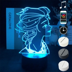 2 Different Bases Frozen Queen Elsa Anime 3D Nightlight with Remote Control