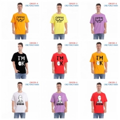 7 Colors 3 Styles One Punch Man Cartoon Pattern Anime Cotton T-shirts