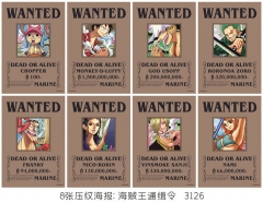 One Piece Printing Anime Paper Posters (8pcs/set)