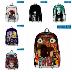 10 Styles Spirited Away 3D Digital Print Anime Backpack Bag