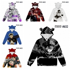 10 Styles Black Clover Cosplay 3D Digital Print Anime Hoodie