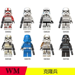 8 Styles 4.5CM Star Wars ABS Cartoon Model Anime Miniature Building Blocks (Opp Bag)