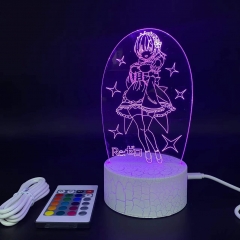 Re:Life in a Different World from Zero/Re: Zero Ram Anime 3D Nightlight with Remote Control