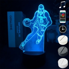 2 Different Bases Basketball Superstar Kevin Wayne Durant Anime 3D Nightlight with Remote Control