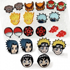 11 Styles Naruto Cartoon Character Cute Decorative Anime Alloy Resin Earring