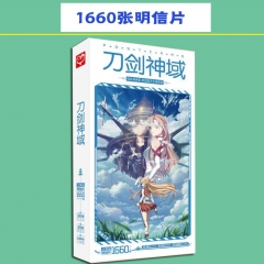 Sword Art Online | SAO Cartoon Postal Card Sticker Wholesale Anime Postcard 1660pcs/set