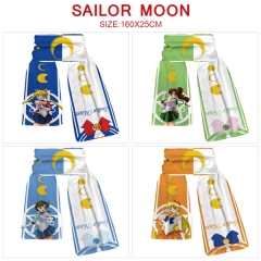 6 Styles Pretty Soldier Sailor Moon Cartoon Anime Plush Scarf (25*160CM)