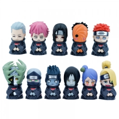 11PCS/SET Naruto Akatsuki Cosplay Cartoon Collection Toys Anime PVC Figure
