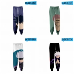 10 Styles Jujutsu Kaisen Cosplay 3D Digital Print Anime Long Pants