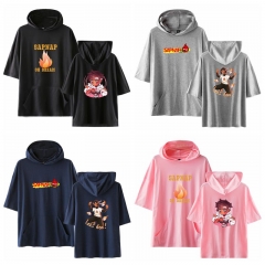 25 Styles Sapnap Japanese Cartoon Character Digital Print Hooded Short Sleeves Anime T Shirt