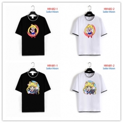 4 Style Pretty Sailor Moon Cartoon Pattern Anime Cotton T-shirts