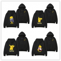18 Styles Pokemon Pikachu Cartoon Long Sleeve Sweater Anime Zipper Hooded Hoodie