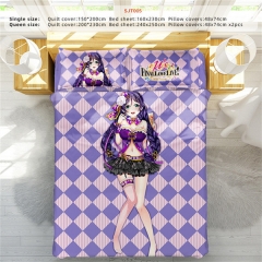 Lovelive Anime Bed Sheet+Quilt Cover+Pillow Covers(4PCS/SET)