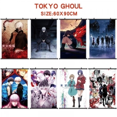 8 Styles Tokyo Ghoul Cartoon Wallscrolls Waterproof Anime Wall Scroll (60*90 CM)