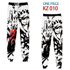 2 Styles One Piece Anime Pants support to customization