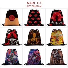 15 Styles Naruto 3D Digital Print Anime Drawstring Bags